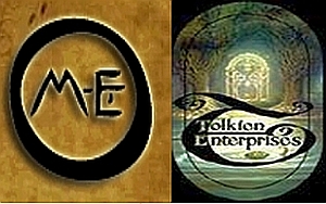 Due loghi Middle-earth Enterprises e Tolkien Enterprises