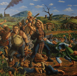 Illustrazione; "The Scouring of the Shire"