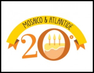 Logo 20 anni Mosaico e Atlantide