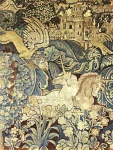 Le bestiaire fantastique d'Anglards de Salers - tapisserie Aubusson