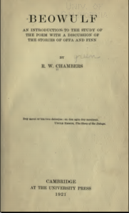 Chambers - Beowulf an introduction to the study
