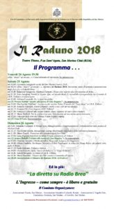 Programma Il Raduno 2018