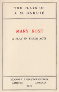 Mary Rose - James M. Barrie